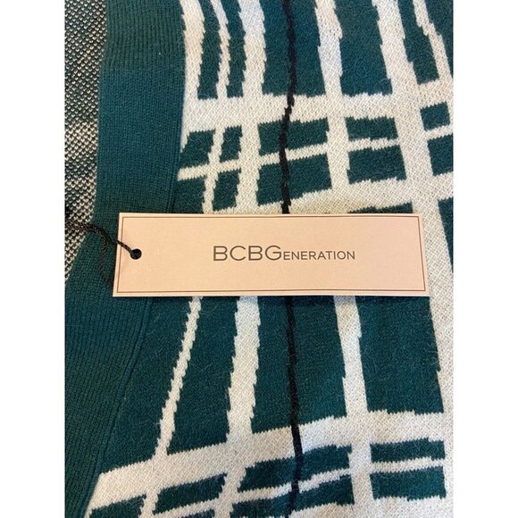BCBGeneration Cropped Plaid Button Front Cardigan Whimsical Plaid Size M NWT - Picture 9 of 13